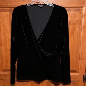 J.Crew velour wrap top